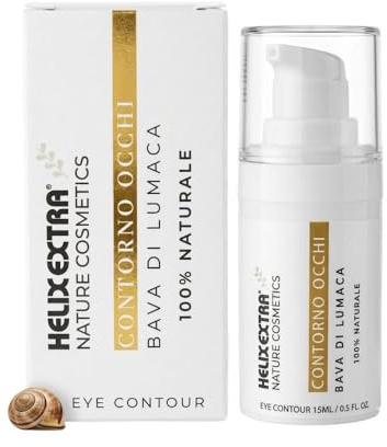 Crema Contorno Occhi con Bava di lumaca e Acido Ialuronico, Riduce Visibilmente Gonfiori e Occhiaie - Antirughe e Antietà - Per uomo e donna. Prodotto in Italia.15ml