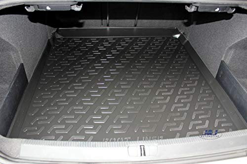 J&J AUTOMOTIVE | Gummi-Kofferraumwanne Kofferraum-Schutzmatte Kompatibel mit Passat B6 Limousine 2005-2010, Anti-Rutsch, 100% Passgenauigkei
