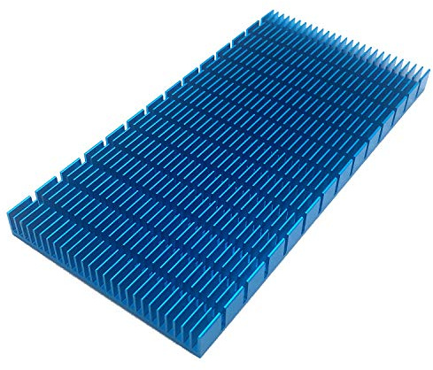 Aluminum Heat Sink Heatsink Module Cooler Fin Heat Radiator Board Cooling for Amplifier Transistor Semiconductor Devices Blue Tone 150mm (L) x 74mm (W) x10mm (H)