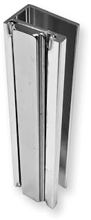 Gordon Glass - Puerta de ducha universal sin marco cromada de 3 pulgadas, canal en U con imán para vidrio de 1/20.3 cm, 5/81.3 cm, 3/40.6 cm y 1/10.2 cm