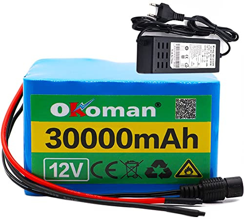 (Livraison en 5-7 Jours)12V 30Ah 3S12P 12.6V Batterie Au Lithium Haute Puissance pour Onduleur Lampe Au Xénon Réverbère Solaire Voiture De Tourisme Etc avec Chargeur
