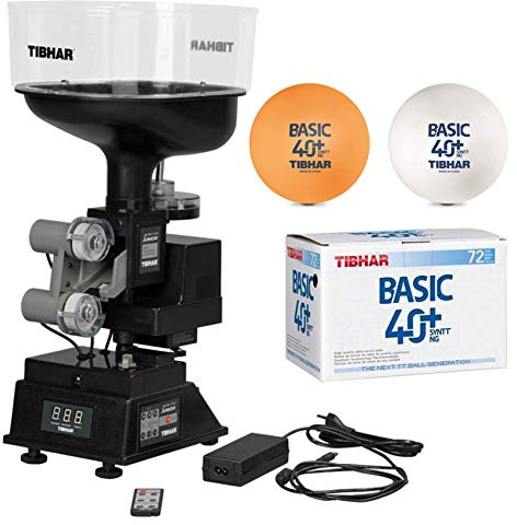 Tibhar Set da ping pong robot Robo Pro Junior + 72 palline da allenamento Basic Syntt NG | macchina a sfera con telecomando senza fili | ideale per principianti e avanzati | TT-T-T-Ttrainer per la