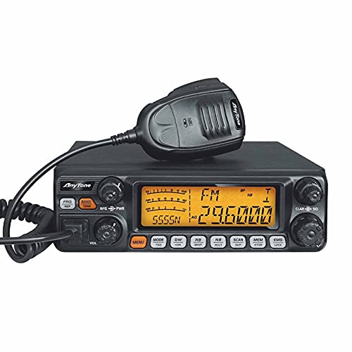 AnyTone AT-5555N II Upgraded 10 Meter Radio High Power AM 60W/ FM 45W/ SSB 60W Mobile Transceiver for Truck | AM PEP/50W FM/SSB 60W(PEP) Mobile Transceiver with CTCSS/DCS for Truck