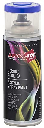 VIRSUS 1 Bomboletta Spray di Smalto Acrilico Multiuso da 400ml, Vernice Brillante per interni ed esterni, smalto permanente per superfici in legno, metallo, vetro (Trasparente Lucido) - F