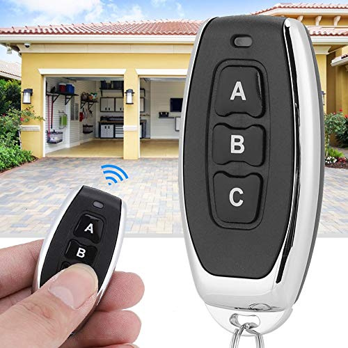 Ejoyous 433MHz RF Interruttore di Telecomando Senza Fili 3 Pulsanti Telecomando Duplicatore per Porta del Garage per Negozio di Riparazioni Auto Porta Cancello Cancello 100 Metri a Lungo Raggio