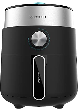 Cecotec Freidora sin Aceite 2,5 L de Aire Caliente Cecofry Essential Rapid Dark. 1200 W, Dietética, Control Manual, Tecnología PerfectCook, Tiempo y Temperatura Regulable, Base Antideslizante