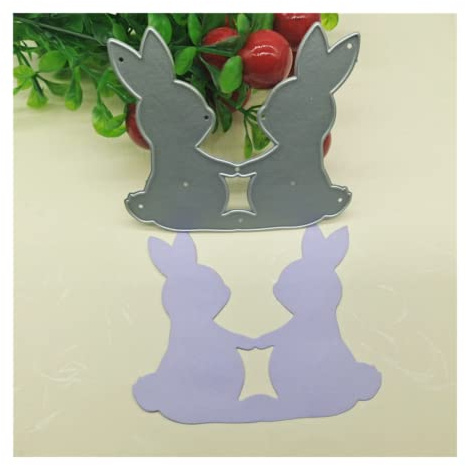 Sredwtk Hase Stanzschablonen Ostern Metall Prägeschablonen Stanzformen Schneiden Schablonen Cutting Dies für DIY Scrapbooking Karten Handwerk