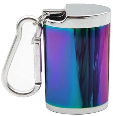 Zigaretten Taschenascher,Aschenbecher für unterwegs - Wasserdicht Aschenbecher to go Geruchsdicht Reise-Aschenbecher Taschenaschenbecher mit Schlüsselanhänger Mini Aschenbecher mit Deckel,Bunt