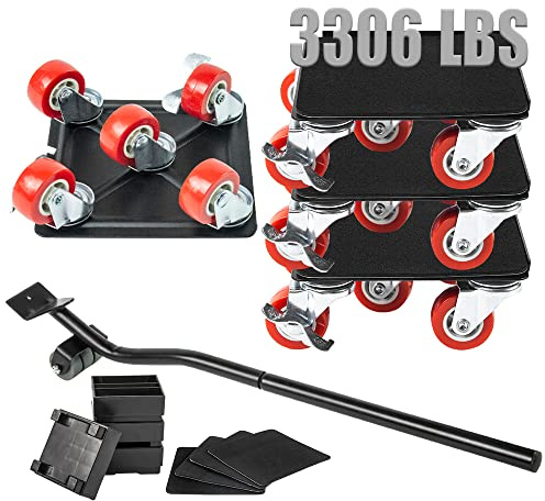 DUEBEL Lifter Furniture Sliders for Hardwood Floors Jack Furniture Dolly Appliance Dolly for Moving Pads Furniture Movers Sliders 1500KG 3306LBS