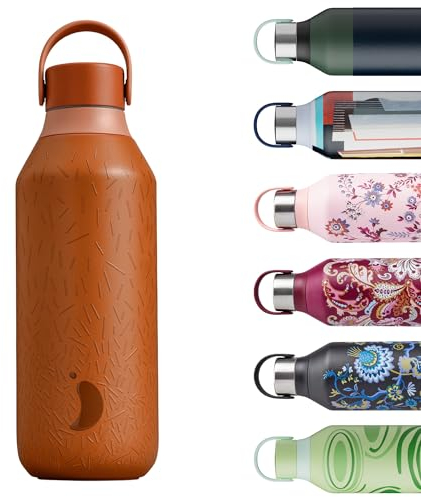 Chilly's Serie 2 Ombre Wasserflasche - BPA-Freier Edelstahl und Wiederverwendbar - Auslaufsicher, Ohne Kondensation - Fire, 500ml