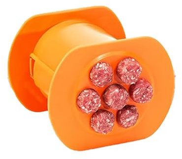 SHIDOW Fleischstreifenpresse Kleiner Wurstfüller Manuelle Wurstmaschine Wurstfüllmaschine Einfache und Schnelle Wurstfüllung (Orange)