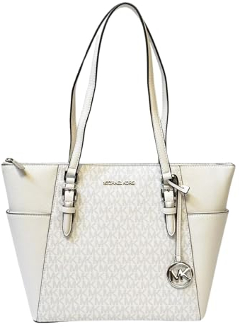Michael Kors Charlotte, Tote da Donna, Bianco, Large