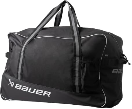 Bauer Hockey Core Wheel Bag '24 (Black/Neon, Youth/Small (25x13 x16))
