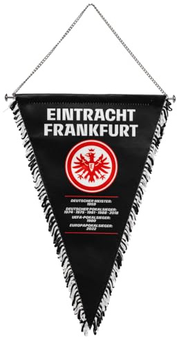 Eintracht Frankfurt Ligawimpel Erfolge - Rot-Weiß-Schwarz, 36 cm x 25.5 cm