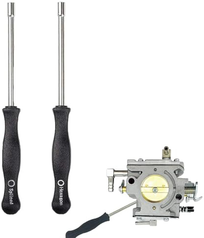 Lot de 2 tournevis cannelés de réglage du carburateur, 21 dents et 7 dents, tournevis de carburateur, outil de réglage du moteur, pour débroussailleuse, tronçonneuse, souffleur, tondeuse à gazon