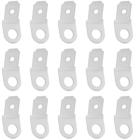 YINETTECH M4 Erdungsverbinder, 6,3 mm, Kabelschuhe, Flachstecker, blank, Ø 4,0 mm, Messing, verzinkt, unisoliert, Kabelklemme für Auto, 100 Stück