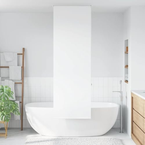 vidaXL Shower Roller Blind 60x240 cm - Water- PEVA, White, Easy Installation & Space-Saving Roll-Up for Bathroom Privacy & Functionality