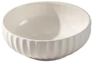Ramen Bowl Tazón De Sopa Grande, Simple, Blanco, De Aspecto Alto, For El Hogar, Ensaladera De Cerámica De Color Bajo Vidriado Cuencos Sopa(B)