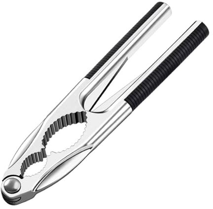 Nutcracker,Nut Crackers Heavy Duty with Non-Slip Handle,Stainless Steel Nut Opener Tool for Walnut Hazelnut Almonds Pecan Seafood