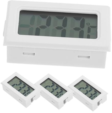 BESTonZON 4pezzi Termometro Digitale Per Ambienti Misuratore Di Temperatura Digitale Termometro Per Interni Casa Ufficio Letture Accurate Mini Design Salvaspazio Portatile