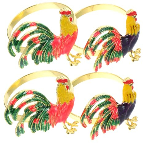 Holibanna 4piezas Servilletero De Hebilla Decorativa para Servilletas De Aleación Accesorios para Servilletas para Decoración De Mesa Fiestas De Boda o Cena
