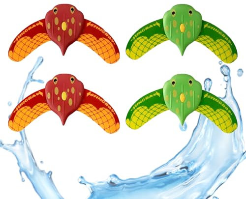 pclapora 4 Piezas Juguete Peces Submarinos, Juguete Pez Diablo, Juguetes Natación Submarino, Piscina Peces Diablo, Juguetes Natación Planeador para Piscinas, Bañera, Aguas al Aire Libre