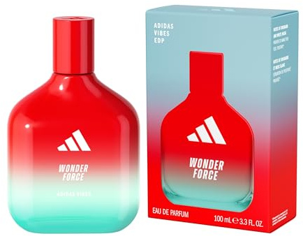 Adidas Vibes | Wonder Force Eau de Parfum | Fragancia unisex | Notas de Ruibarbo, Rosa y Almizcle Blanco | Larga Duración | Fragancia Deportiva | 100 ml