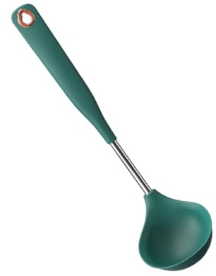 UTHCLO Cucharón Para Sopa De Silicona Cucharón De Silicona Para Cocinar Para Espumaderas y Cazo Para Sopa Mango