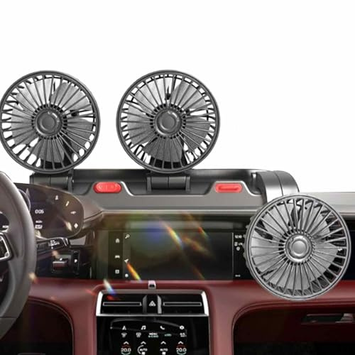 Ventilador automático – Ventilador eléctrico automotriz de Cabezales | USB/12V/24V Aire de refrigeración pequeño Personal, 2 velocidades, eléctrico para camión, vehículo, Furgoneta, SUV