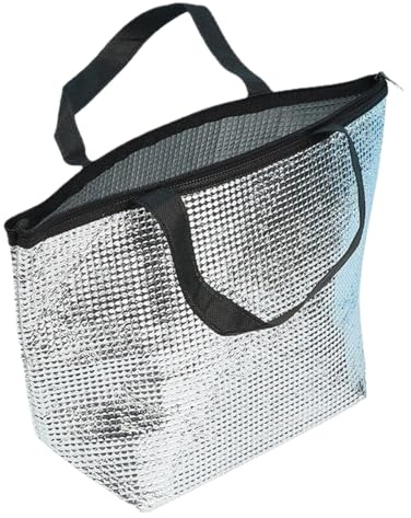 Masoog Insulated Cool Bags, Aluminium Foil Thermal Bag, Spacious Insulated Aluminium Food Bag for Travel, Home, Shopping, Camping, Shopping, School, Takeaway Delivery