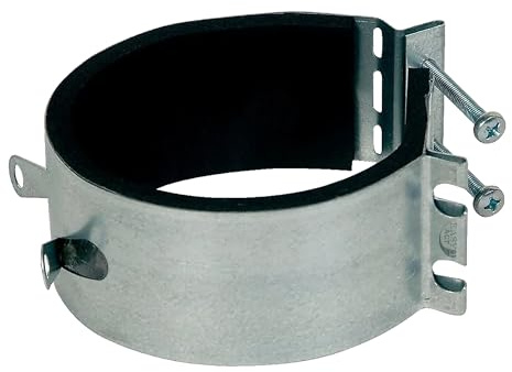 Easy Act Verbindungsmanschette 125 mm mit EPDM-Dichtung, Anti-Vibrations Befestigungsmanschette aus verzinktem Stahl für Verbindungen von runden Rohrleitungen und Formteilen