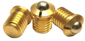 M5M6M8M10M12 Brass Flange Spring Ball Plunger, Press In Fixed Bead Wave Screw(5pcs M5x0.8)