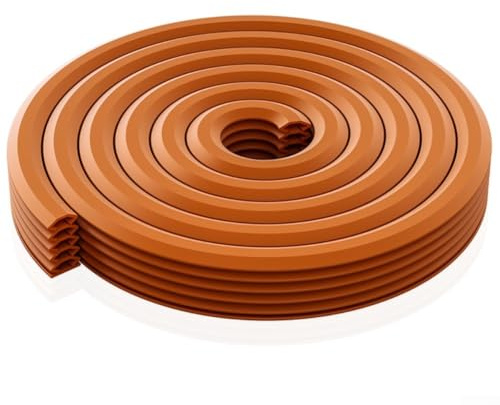 HOHOVYVY Cinta autoadhesiva de silicona para sellar puertas, 6 m, amortigua el ruido, resistente al viento y aislante para puertas y ventanas, resistente a la intemperie y se puede cortar (naranja)