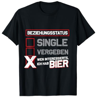 Beziehungsstatus Single vergeben T Shirt Party Scherzartikel T-Shirt