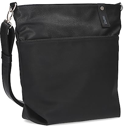Zwei Jana J12 Handtasche, Nubuk, Unisex, Erwachsene, Nubuk, Schwarz, Nubuk/Schwarz, OneSize