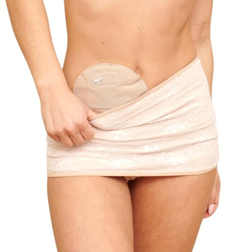 SIIL Bandeaux pour Stomie Femme Ceinture de Stomie - Housses de sac de stomie - Couvre-Poche Noire pour Colostomie & Iléostomie avec Poche - Élégante, Confortable - EU
