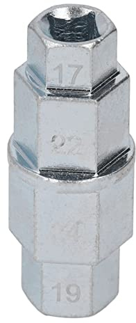 Sechskant-Achsenwerkzeug für Motorräder, Multifunktions-Inbus-Adapter, Chrom-Molybdän-Stahl, 17mm 19mm 22mm 24mm, Silber | Motorrad-Achsenwerkzeug 17-24mm CrMo-Stahl Für Vorderradwechsel