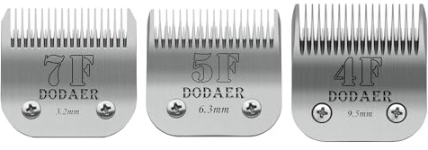 7F/5F/4F Keramikklingen für Hundehaarschneider,kompatibel mit Moser 45-50/Heiniger/Andis/Oster A5/Wahl KM10 Series,3 Stück