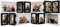 SUMGAR Cornice portafoto Collage nero/bianco multiplo 10x15cm/4x6inch Cornice portafoto da tavolo con vetro HD trasparente Cornice portafoto commemorativa da tavolo moderna semplice e pieghevole