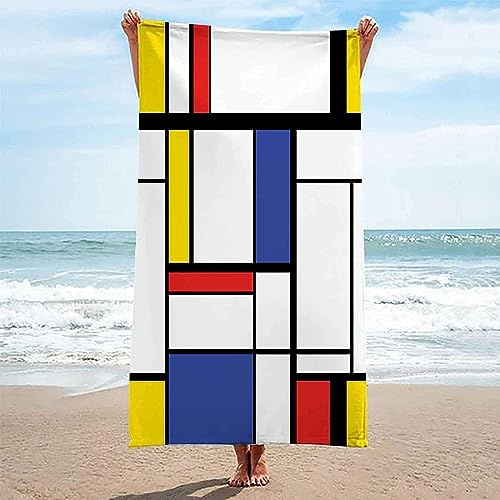 Telo Mare Grande Microfibra Asciugamano Da Spiaggia Geometria Creativa Teli Mare Asciugatura Rapida Leggero Coperta Da Viaggio Xxl 150 X 200 Cm Terreno Per Palestra Yoga Nuoto Campeggio -7I6V