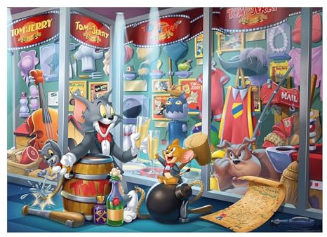 Ravensburger Puzzle 12000408 - Ruhmeshalle von Tom & Jerry - 1000 Teile Puzzle für Erwachsene und Kinder ab 14 Jahren,