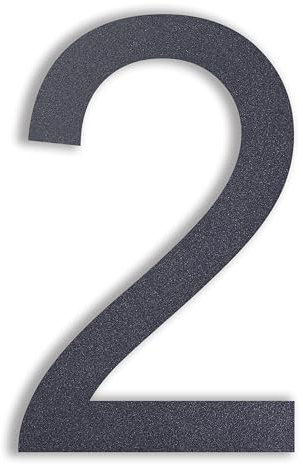 nanlyiau 8in numero maison anthracite Numéro de Maison numero maison Acier inoxydable de numéro de rue Aspect flottant, facile à installer et fait de solides SUS304（7016 8in2）