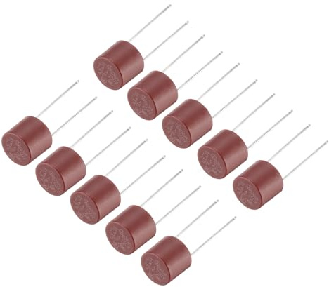 QUARKZMAN 30 Piezas de Fusibles Micro Lentos Cilíndricos Montados en DIP para Reparación de Partes Electrónicas PCB LCD, T4A 4A 250V, Rojo