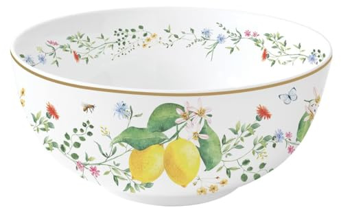 Easylife - Schale aus Porzellan Ø 15 cm Blumen und Zitronen - EASYLIFE