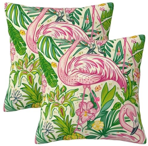 Kissenbezug 45x45 cm 2er Set Herbst Deko Kissen Rosa Kariert Kissenbezug, Quadrat Kissenbezüge, Weicher Sofakissen, Kissenhülle Herbst, Zier Kissen Mit ReißVerschluss, Couch Deko Schlafzimme 18x18Inch