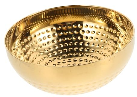 OFFSCH Bol à Salade Acier Doré Bol De Service Pour Riz Céréales Et Oatmeal Pour Déjeuner Repas Extérieur