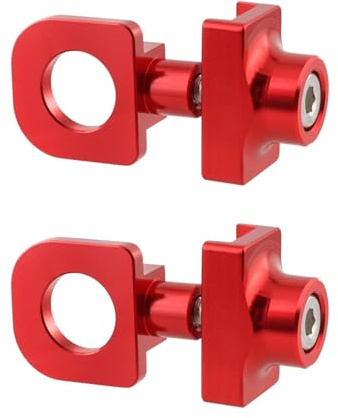 Bamyli 2 tensores de cadena de bicicleta de aleación de aluminio universal para bicicleta de montaña, todoterreno (rojo)