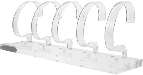 Cabilock Uhrenständer Acryl Transparenter Uhrenhalter Für 5 Uhren Schmuckständer Schreibtisch Zubehör Wohnraum Organizer