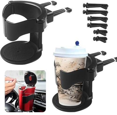 Getränkehalter Auto Lüftung, 2 Stück universeller Dosenhalter für Aschenbecher, Kaffeebecher