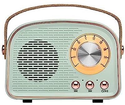 Rtauhife Radio con Altavoz Bluetooth Retro InaláMbrico, Altavoz Bluetooth PortáTil para Exteriores Compatible con Emparejamiento/U-Disk/Tarjeta TF/AUX